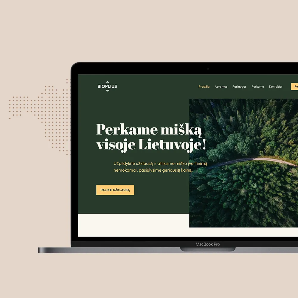BioPlius – svetainės ekrano nuotrauka